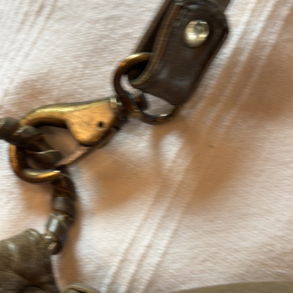 Aaneta Cleopatra Crossbody Handbag Purse olive Green boho distressed leather - Picture 14 of 15